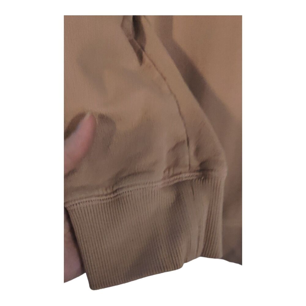Studio Collection By David Lerner Top Sweatshirt Tan 3/4 Sleeve Waist Length M - Picture 8 of 8